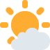🌤 Zon achter kleine wolk Emoji Betekenis