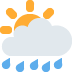 🌦 Zon achter regenwolk Emoji Betekenis