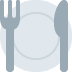 🍽 Vork en mes met bord-emoji-betekenis