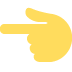 👈 Achterhand met wijsvinger naar links Emoji Betekenis