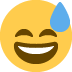 😅 Grijnzend gezicht met zweet-emoji Betekenis