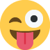 😜 Knipogend gezicht met tong Emoji Betekenis