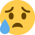 😥 Verdrietig maar opgelucht gezicht emoji betekenis