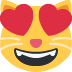 😻 Lachende kat met hart-ogen Emoji-betekenis