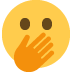 🫢 Gezicht met open ogen en hand over mond Emoji Betekenis