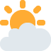 ⛅ Zon achter wolk Emoji Betekenis